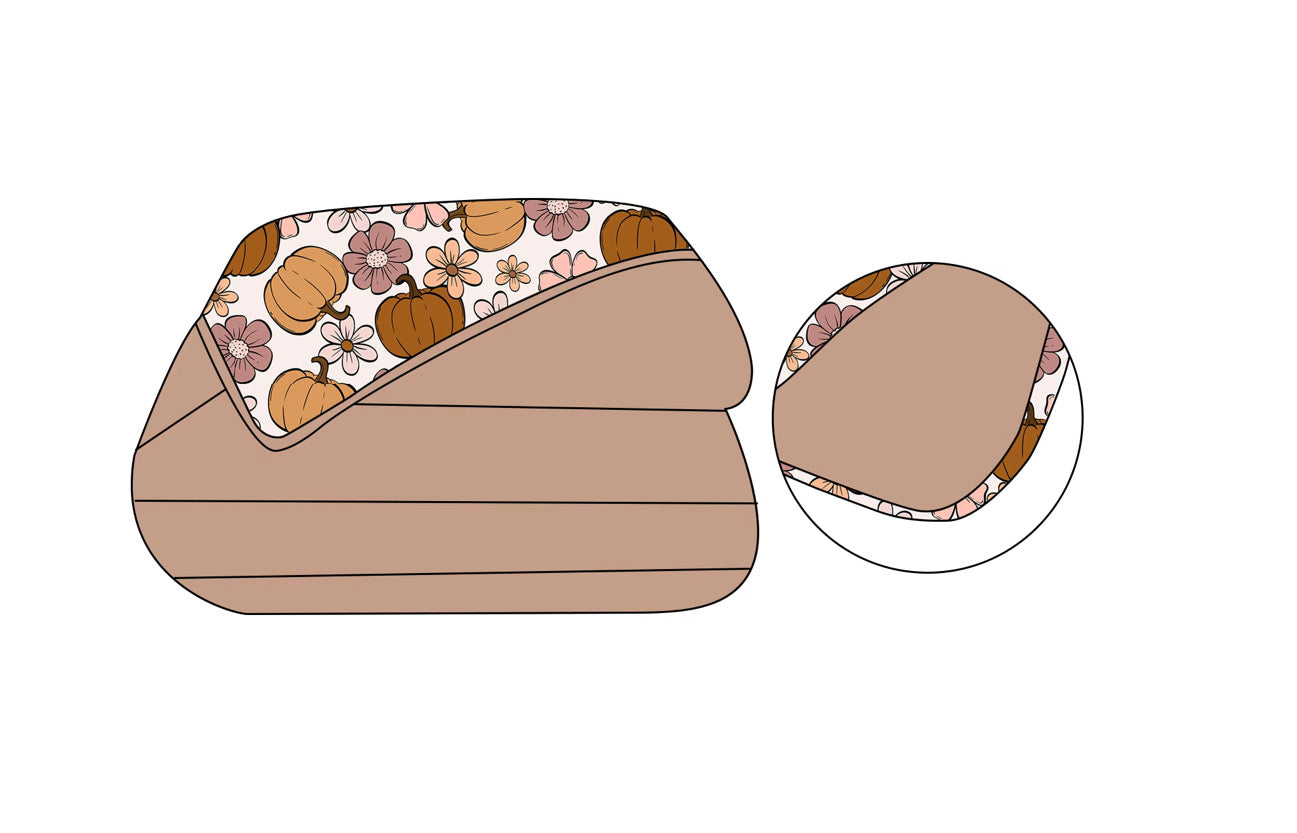 Fall Flower Plush Bamboo Blanket